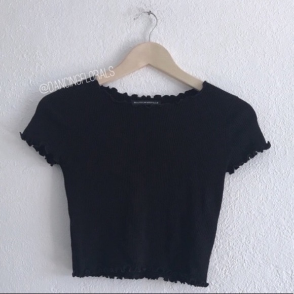 Brandy Melville Tops - Brandy Melville Riane black short sleeve top